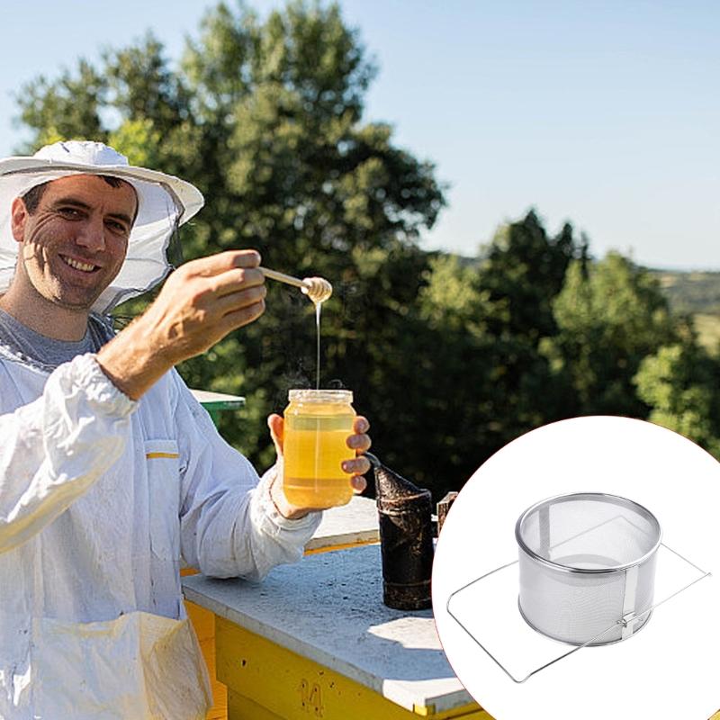 Double Layer Stainless Steel Honeys Filter Strainer Suitable For Efficient Bees Keeping Filtration Easy To Clean Design