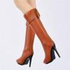Accessories for for TBLeague Body For Normal Size Feet Fashion Sexy Beautiful Woman Leather Style Middle Boots High Heel Shoes Not Include Head and