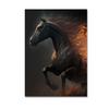 Абстрактная бегущая лошадь с огнем, холст, картина, современные изображения животных, постер и принты, настенное искусство для дома, гостиной, без рамки