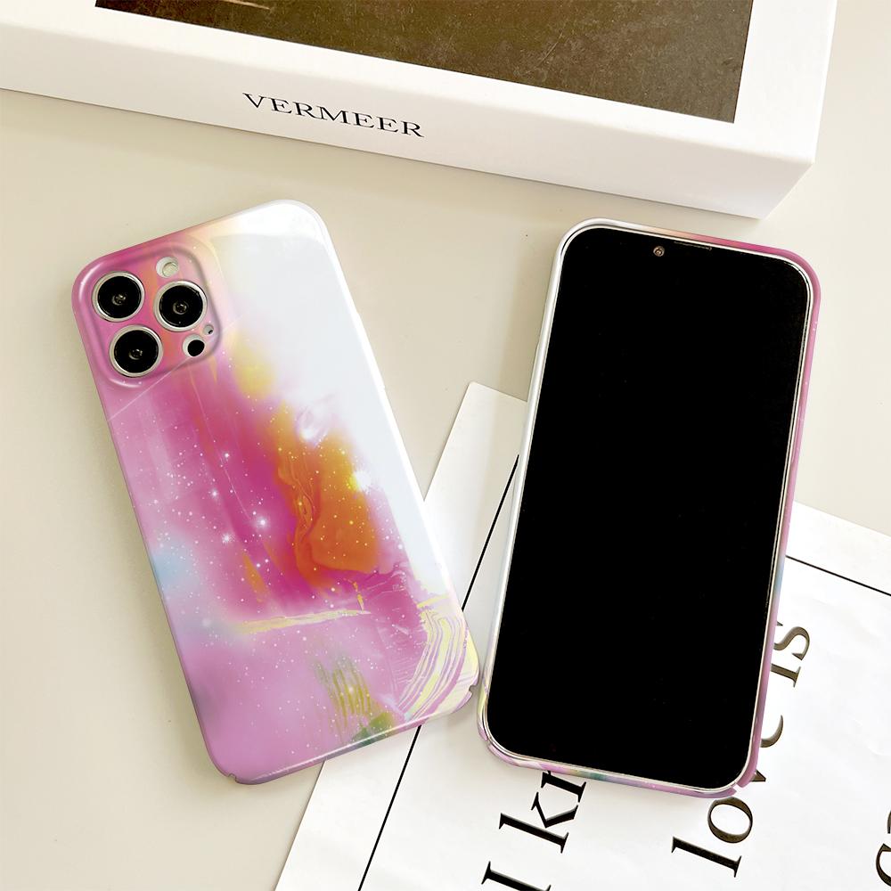 Стильный чехол для телефона со звездным градиентом для Samsung Galaxy A52 iPhone 15 Xiaomi Redmi VIVO OPPO Realme Huawei Infinix Противоударный Ультратонкий Жесткий Чехол