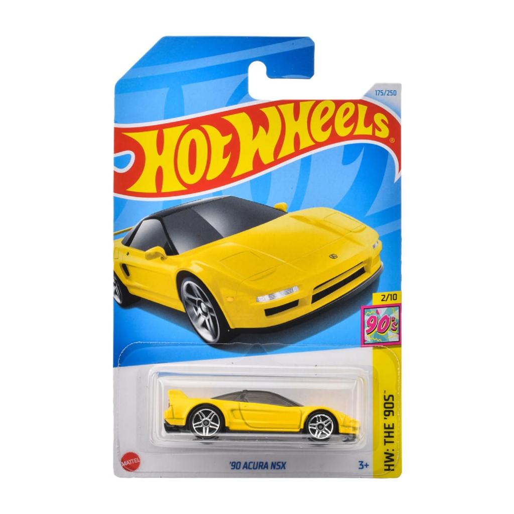 Hot Wheels Базовая машина '90 Acura NSX Игрушечный автомобиль, Желтый, HXR11, Для детей от 3 лет