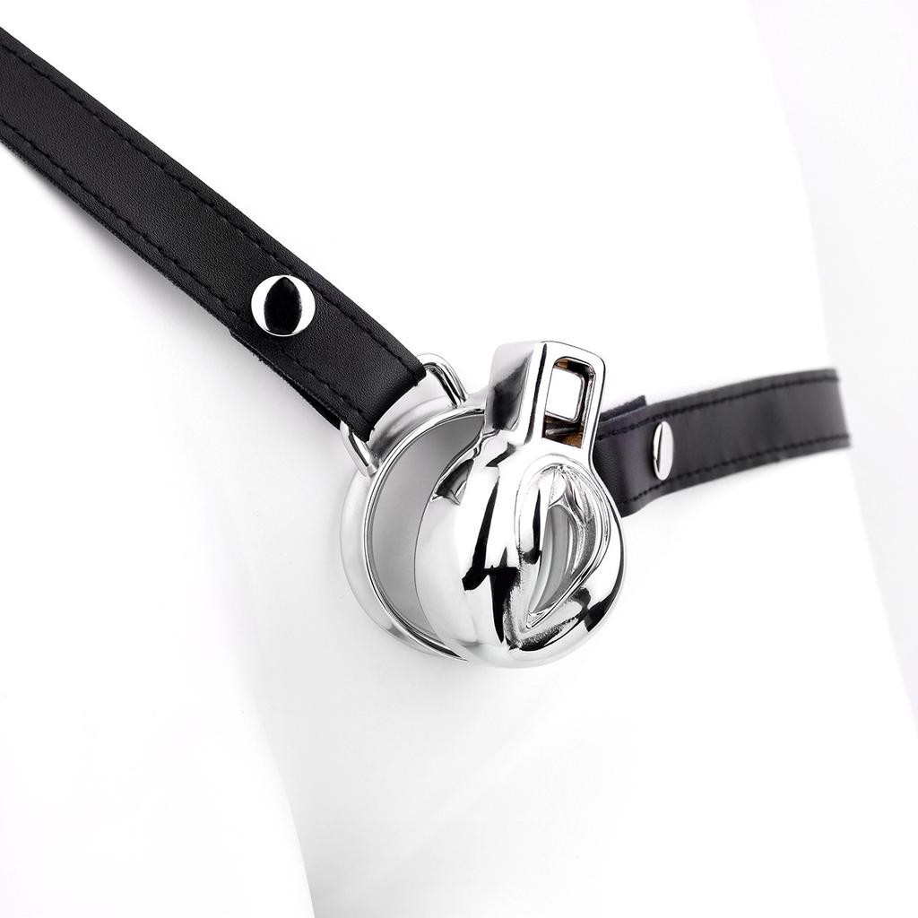 Мужской носимый замок целомудрия из нержавеющей стали, металлическая клетка для пениса, кольцо для пениса, удерживающее раб, секс-игрушки, носилки для мячей