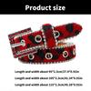 Unique Waist Chain Rhinestones Buckle Leopard Print Chain Cowgirl Belt for Women Proms Club Party for Jeans Dresses  Purple 95