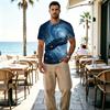 Men's Starry Sky Theme 2D Print Polyester T-Shirts – Fashionable Versatile Tops for Daily Casual & Halloween Wear
