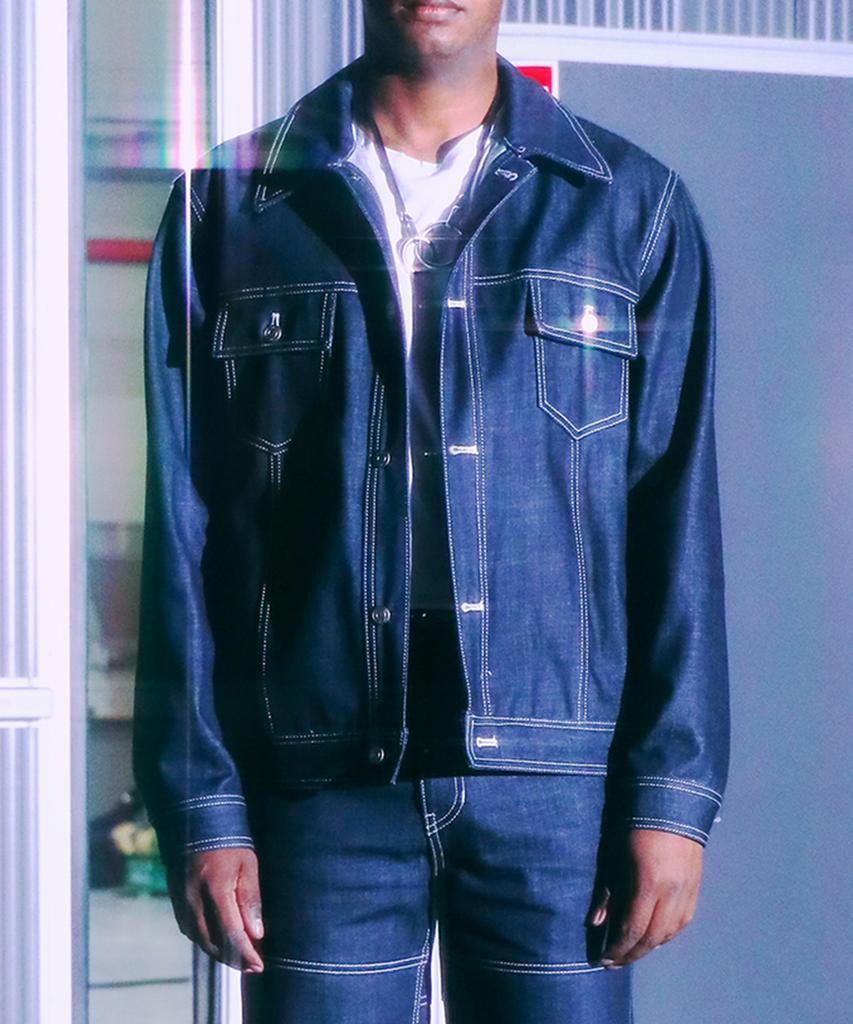 Джинсовая куртка Demaden Raw Raw Denim со швами, индиго