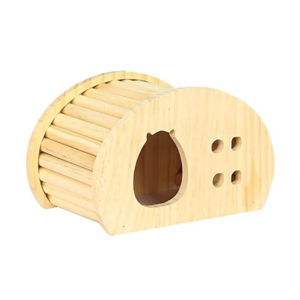 Natural Wood Hamster Hideaway Arch Design Gerbils Hiding Villa New Small Pet Castle  Cage Decor
