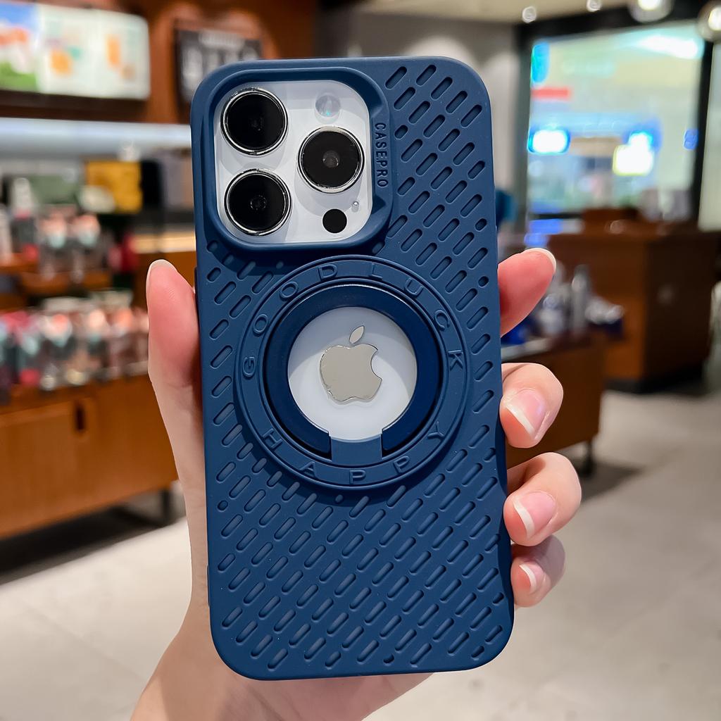 Чехол для телефона Mesh Heat Disipation подходит для iPhone16pro, защитного чехла Invisible Stand 13max Shell и программного обеспечения Apple 15