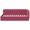L Shaped Bed Frame Burgundy 100 x 200 cm Velvet