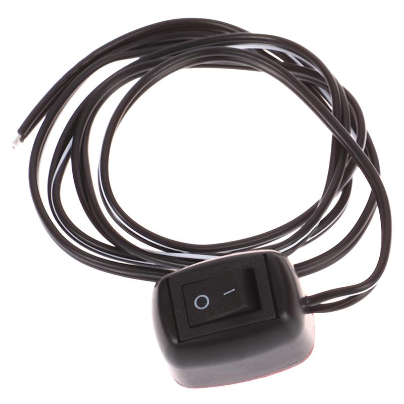 New Universal Car Switch Paste Type Toggle Switch With Cable 60cm DC 12V For Fog Ring Drive Lights Neon Lights Pushbutton Switches 3