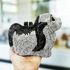 Puppy  Diamond Evening Bag Dog Crystal Handbag Rhinestone Bags Wedding Bridal Purse Luxury Crystal Clutches Women Party Purses