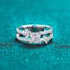 Bague Ringen Четыре когтя D Цвет 1 карат Принцесса огранка Муассанит Кольцо S925 Серебряная пластина Pt950 Платиновые украшения для женщин Свадебные украшения