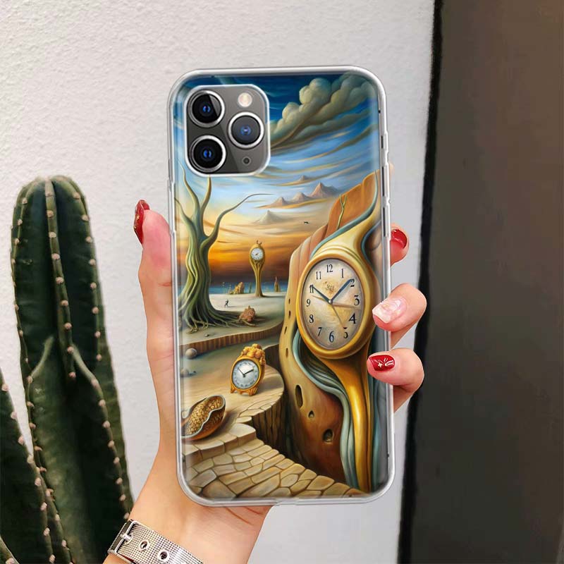 Арт Сальвадора Дали Для iPhone 17 Air 16 15 14 Plus 13 Mini 12 11 Pro Max Чехол для телефона 16E 7 Печать 8 SE Fundas Чехол Мягкий Coque 16 1