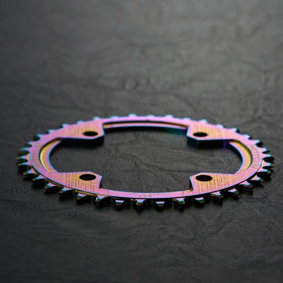 32T/34T/36T/38T Bike Chainring 104BCD Positive Negative Tooth Single Speed Oval Shape Bike Sprocket for 7-12 Speed