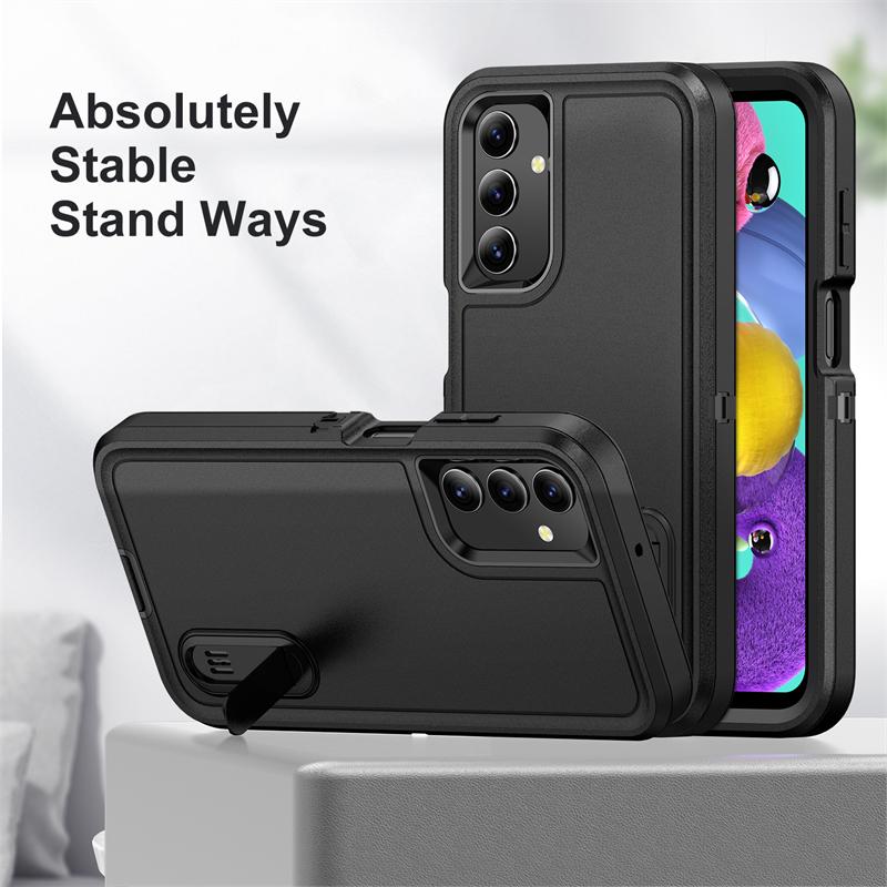 Чехол-броня 3 в 1 для защиты телефона Samsung Galaxy A16 A06 A15 A14 A54 A26 A36 A56 A17 A27 A37 5G Пластиковая рамка ТПУ чехол