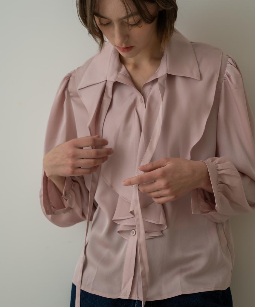 WIOE Mien Ruffle Tie Blouse_Indy Pink