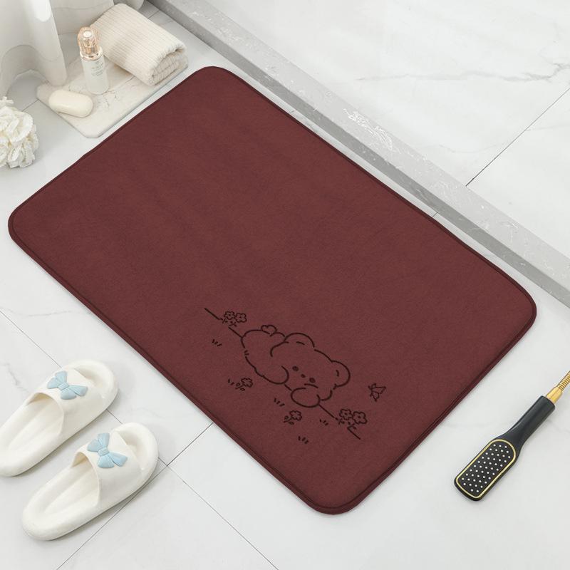 Modern Simple Blanket Mat Moisture-wicking Floor Mat At Bathroom Door Bathroom Non-slip Mat Home Mat Durable Durable