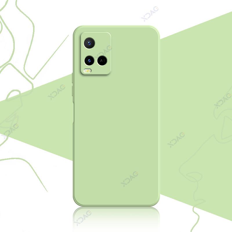 Роскошные квадратные жидкие силиконовые чехлы для VIVO Y33s Y33t V2109 Global 6.58" Global 360 мягкие чехлы для телефонов водонепроницаемые сумки