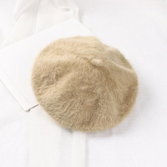 Женская шляпа художника однотонная восьмиугольная с куполообразной тульей берет осень зима теплая плюшевая шляпа модные аксессуары