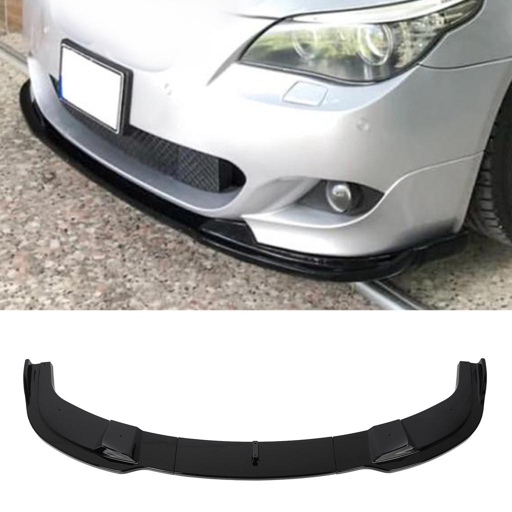 3PCS Car Front Lip Body Kit ABS Aerodynamic Sporty Look Bumper Lip Spoiler for 5 Series E60 E61 M Sport 2005 to 2010