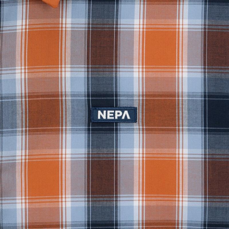  Nepa Nepa Мужская хлопковая рубашка в клетку с длинным рукавом 7k11542