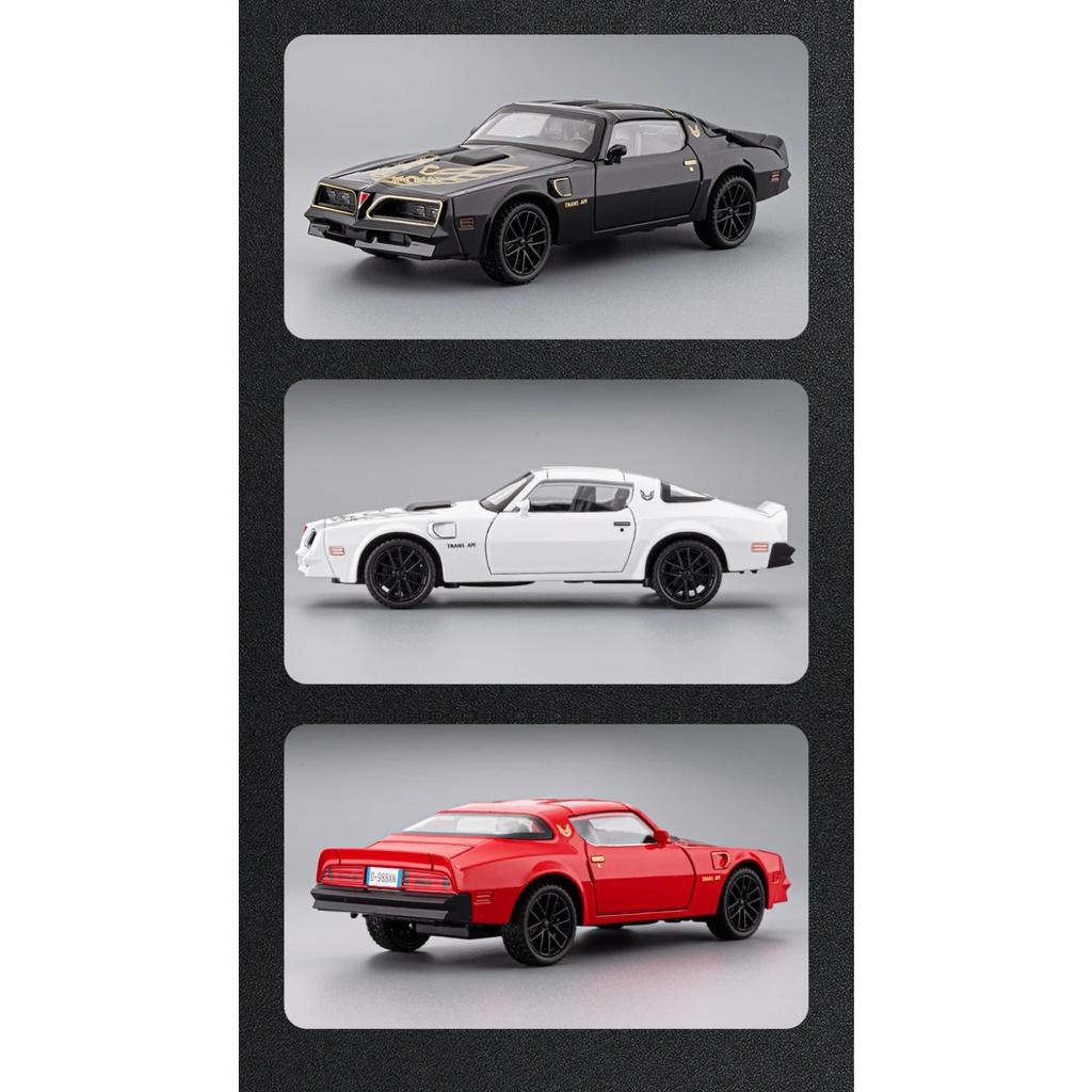 NEW 1/32 Pontiac Firebird Alloy Muscle Car Model Sound and Light Pull Back Children's Toy Collectibles Birthday Gift