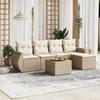 VidaXL Garden Lounge Set with Cushions 6 Pcs, Patio Sofas, Patio Furniture Set, Outdoor Furniture, Beige 3224980