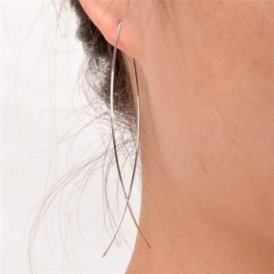 Женские Длинные Крестовые Рыбные Линии Серьги Ручной Работы Художественные Ювелирные Изделия Подарок