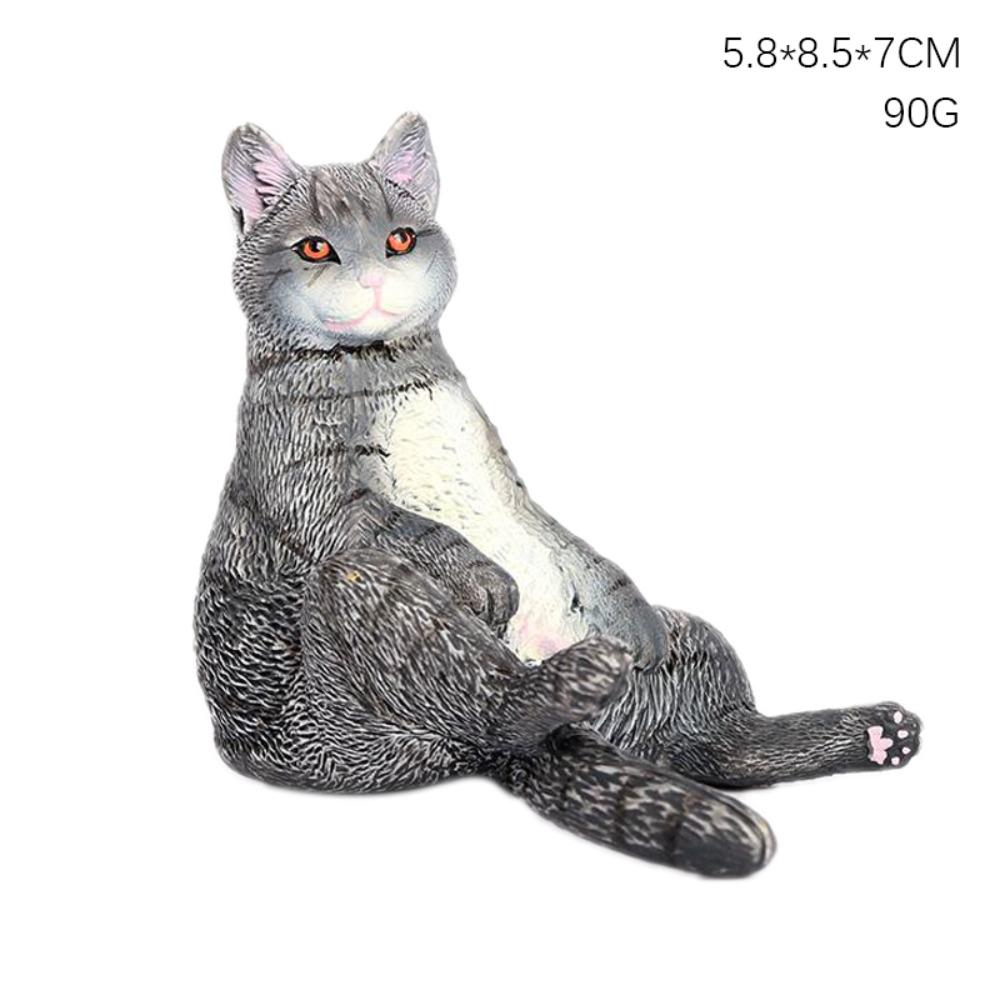 ПВХ Модель кошки Сиамская Регдолл Персидская кошка Реалистичные фигурки питомцев Статуэтка кошки Украшение для рабочего стола