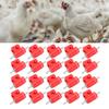 20Pcs Chicken Water Nipple Drinker Feeders Automatic Red Plastic Poultry  Farm  Animal