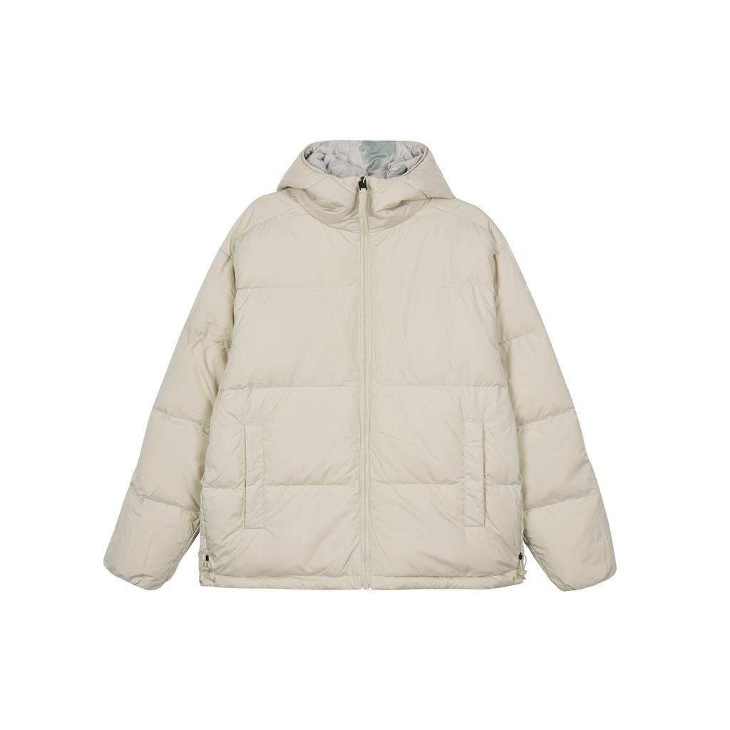 Adidas 600 Fill Letter Print Reverse Sports Casual Свободный пуховик с капюшоном Мужская куртка Светло-хаки IS0359