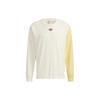 Originals Trefoil Logo Patchwork Crew Neck Long Sleeve T-Shirt Unisex Tops Yellow HC0338