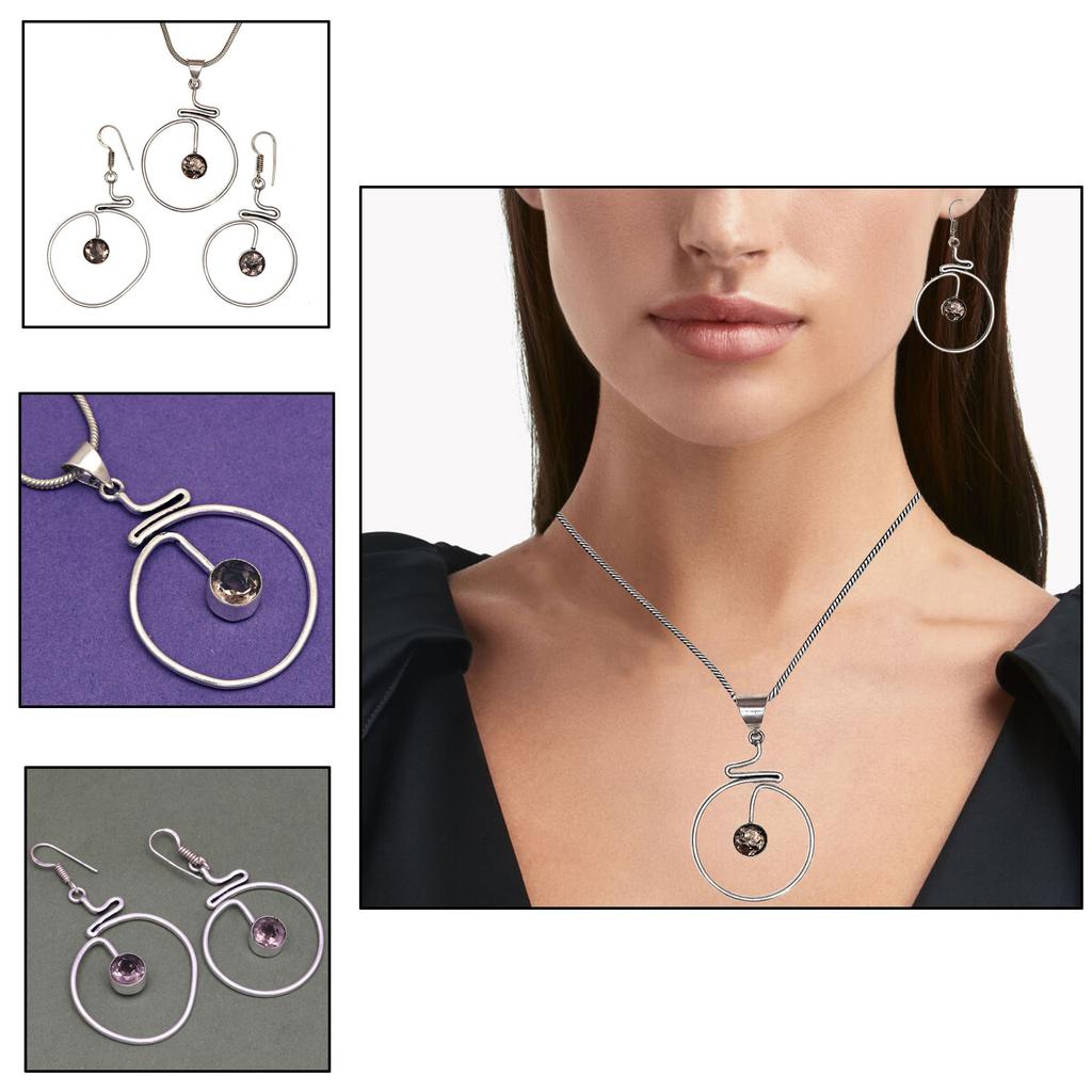 Кулон из кварца Smoky Sterling Jewelry Gemstone Natural Handmade
