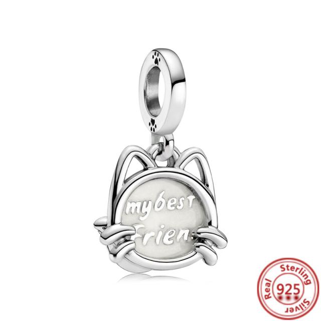 925 Silver Animal Character Love Series Clip Beads Pendant Fit Original  Charm Accessories Bracelet for Women DIY Jewelry