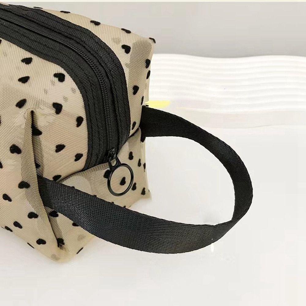 Прозрачная косметичка в форме сердца для женщин, многофункциональная сумка-органайзер для губной помады