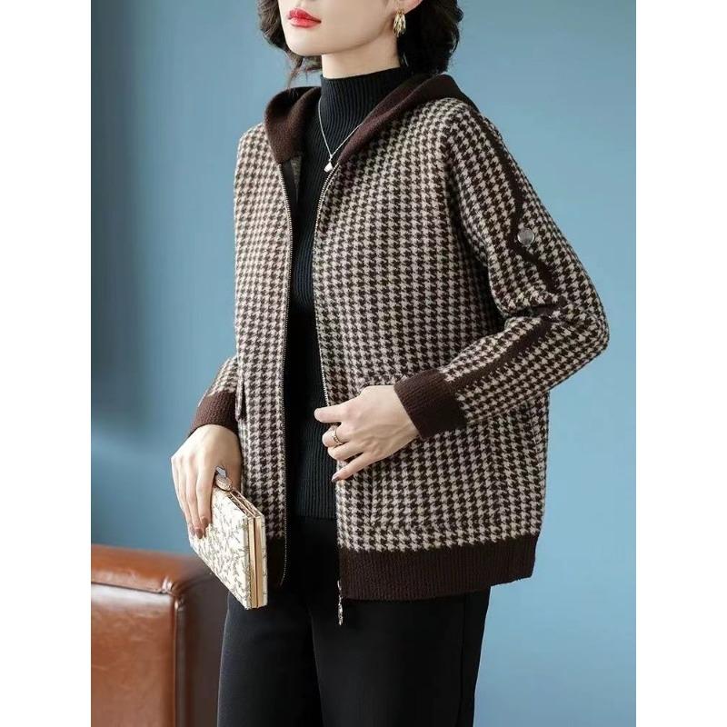 Короткое пальто для мам на осень и зиму для женщин среднего и пожилого возраста, свободное и модное, большого размера