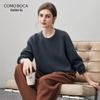 Женский свободный кашемировый свитер Commomboca с круглым вырезом
