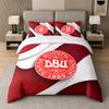 3Pcs Bedding SetDenmark Football Soft Bed Sheet and Two Pillowcases Home Bedroom Decor