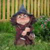 Funny Gnome Statues Resin Garden Dwarf Figurine Halloween Witch Sculpture  Christmas