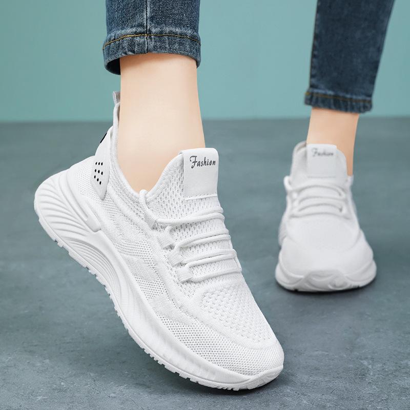 Туфли женские весенние универсальные модные повседневные туфли мягкая подошва удобные спортивные туфли дышащие маленькие белые туфли женские туфли
