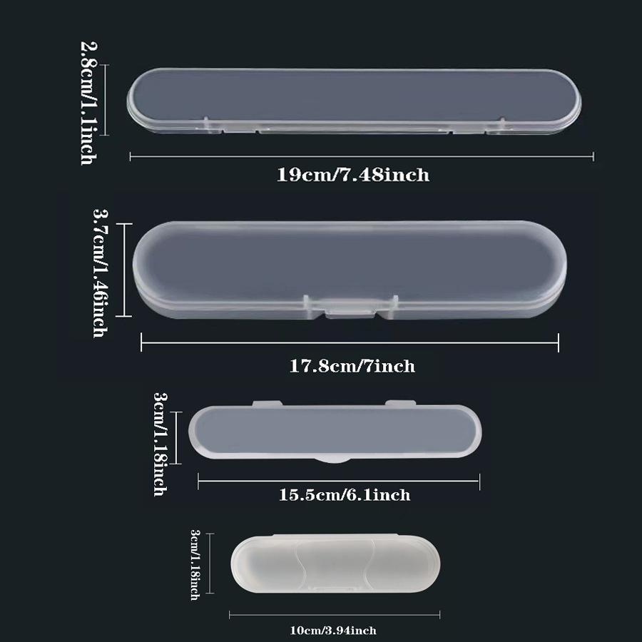 4 шт. полипропиленовая коробка, ящик для косметических инструментов, упаковочная коробка для ножа для бровей, прозрачная пластиковая коробка для хранения