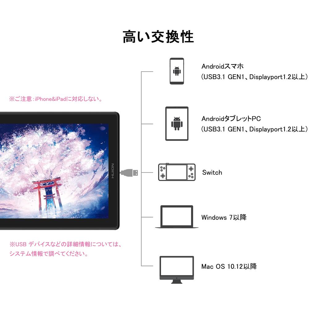 HUION LCD Pen Tablet Kamvas Pro16 Luxury Edition Inch Improved Pen PW517 Comes with Exclusive Stand Black [Japan Limited] (2.5K) 15.8