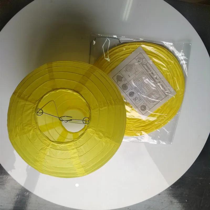 Круглый белый бумажный фонарик 10 дюймов, красный фонарик для Праздника середины осени и свадебного украшения