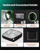Indoor Grow Tent, 100 x 100 x 200 cm, 600D High Reflective Mylar, Indoor Plant Tent with Observation Window, Floor Tray & Zipper, Heavy Duty Growing