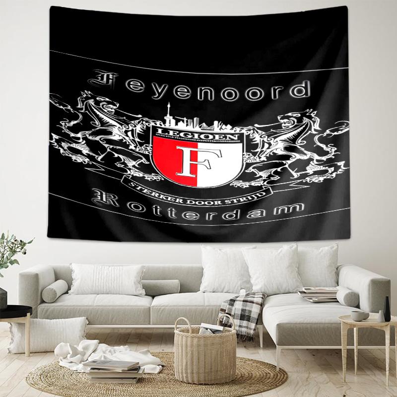 1pc Feyenoord Rotterdam logo Tapestry, Living Room, Bedroom, Office, Party Decor, Ideal Festive Gift