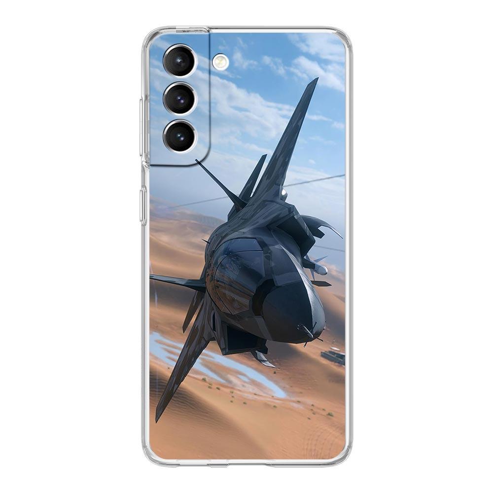 Чехол для телефона Samsung Galaxy S25 S24 S23 FE S22 Ultra S20 S21 5G S10 Plus S10E Мягкий прозрачный чехол Самолет Вертолет Аэроплан