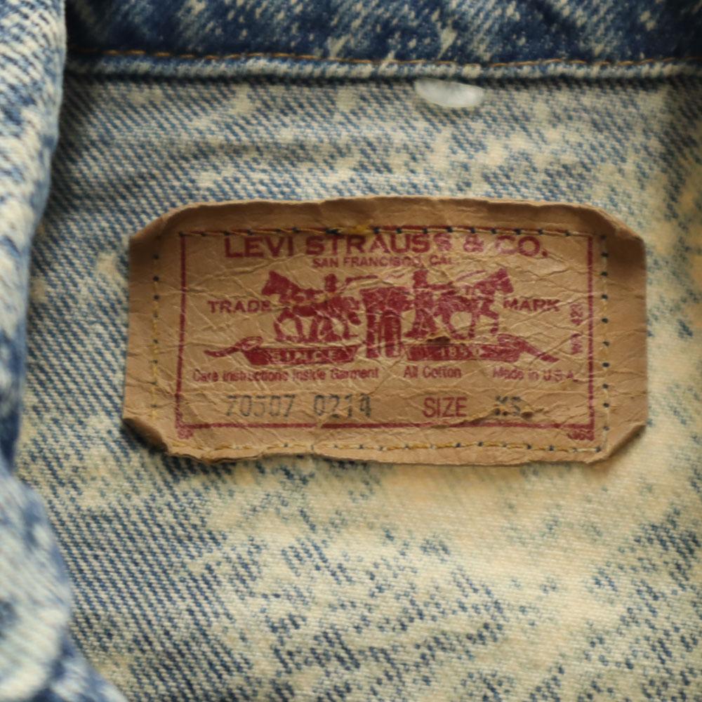 Levi's Джинсовая куртка 90-х 70507-0214 Старая, сделано в США, отбеленная, мужская, б/у