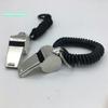 Number 6 Shape Stainless Steel Referee Whistle Loud Sports Lanyard Lightweight Anti-rust