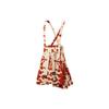 X Staffonly X Monopoly Collaboration Fashion Casual Printed Letter Strapless Dress Women Dresses Brown 539899-83