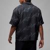 Jordan Мужская рубашка Essentials Letter Print Collared Sport Casual Breathable Free Short Sleeve Shirt Black FB7323-010