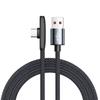 Кабель USB Type C с углом 90 градусов, 100 Вт, быстрая зарядка, дата-кабель для iPhone 17, Xiaomi, Samsung, игровая кабель USB C, оплетка из нейлона